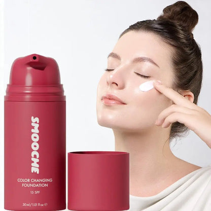 Smooche Original Concealer Facial Base Makeup Glycerin VitaminE Natural Herbal Liquid Foundation Brand Color Changing Foundation Beauty World Shop