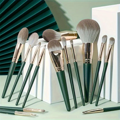 14-Piece Makeup Brush Set, Soft Nylon Bristles, Foundation Brush, Eyeshadow Brush Multi-Function Makeup Brush Travel Set Beauty World Shop