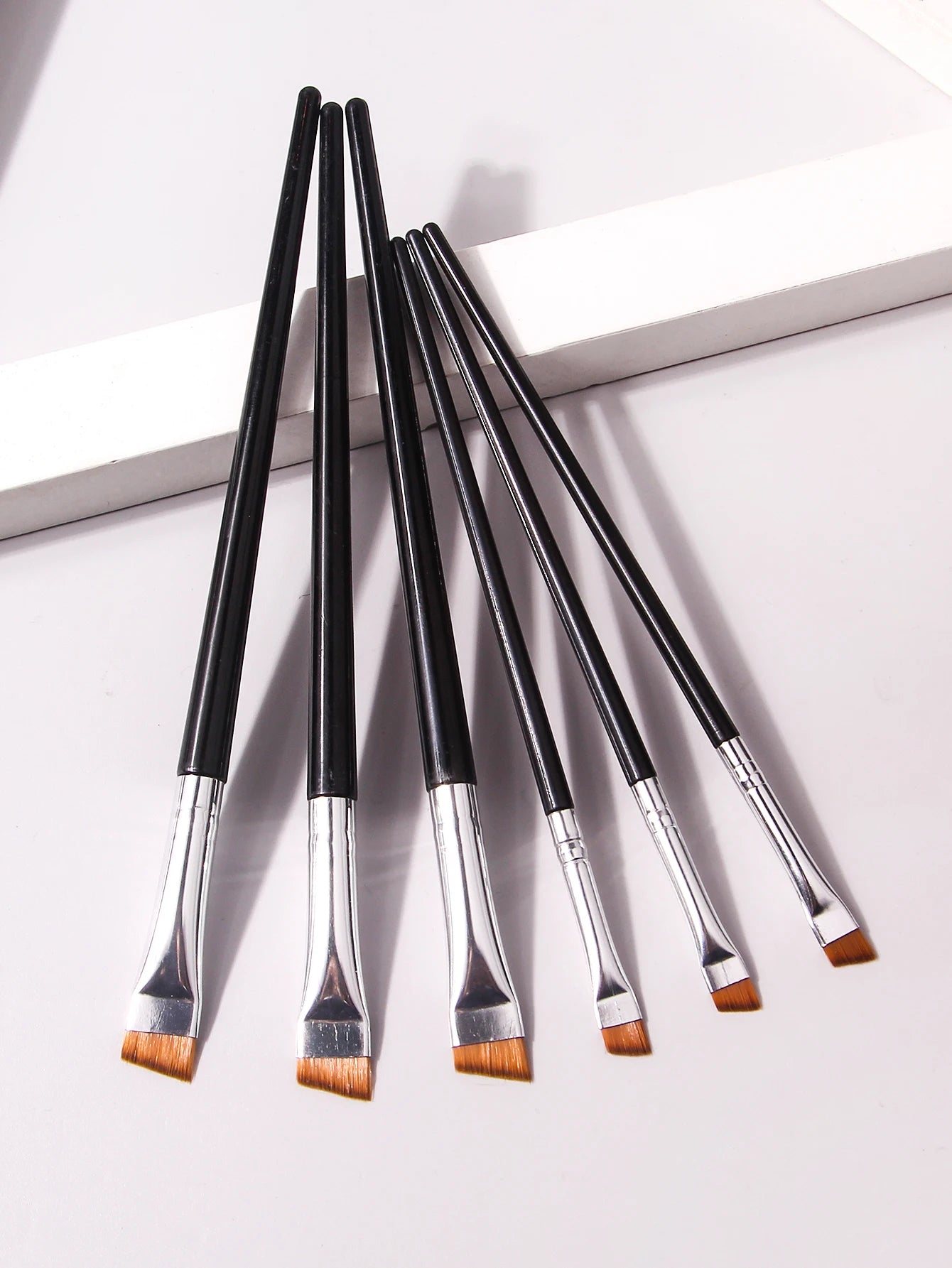 6 Pcs popular eye makeup brush high-end ultra-fine thin bevel brush eyeliner brush eyebrow dyeing beauty makeup tools Beauty World Shop