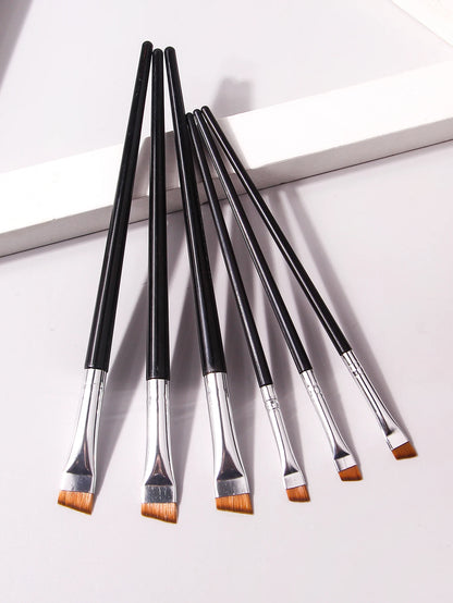 6 Pcs popular eye makeup brush high-end ultra-fine thin bevel brush eyeliner brush eyebrow dyeing beauty makeup tools Beauty World Shop