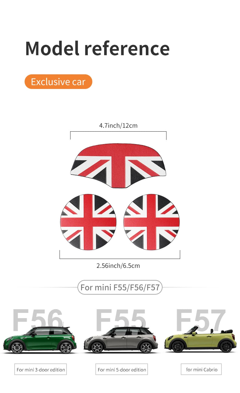 Union Jack Coffee Cushion Storage Groove Protect Coaster Car Cup Anti Slip Pad Mat For MINI Cooper F55 F56 F54 F60 Accessories Beauty World Shop