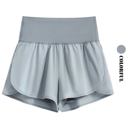DRUR Women Yoga Shorts High Waist Double Layer Running Gym Shorts With Pocket Summer Sportswear Fitness Clothes Jogger Short New