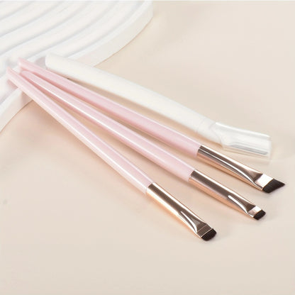 Ultra-Thin Eyebrow Brush Set -3Pcs Angled Precision Eyeliner MakeupBrushes, Synthetic Bristles Slanted Eyeshadow Eye Brow Tintin Beauty World Shop