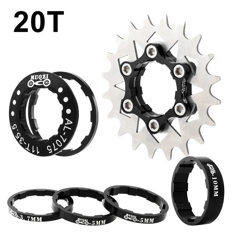 MUQZI Single Speed Cassette Cog 12T 13T 14T 15T 16T 17T 18T 19T 20T 21T 22T Bike Cassette Conversion Kit Beauty World Shop