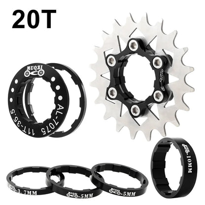 MUQZI Single Speed Cassette Cog 12T 13T 14T 15T 16T 17T 18T 19T 20T 21T 22T Bike Cassette Conversion Kit Beauty World Shop