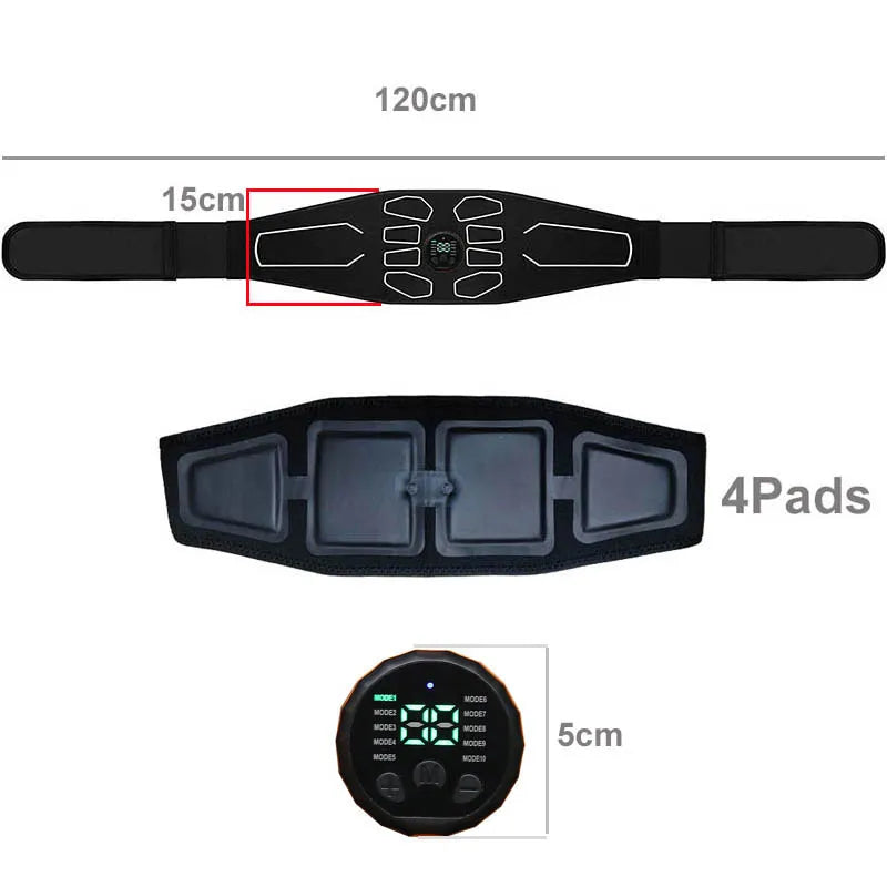 120cm Abdominal Massager Waist Belt Fitness Equipment Muscle Toner Abdominal Muscle Training Beauty World Shop