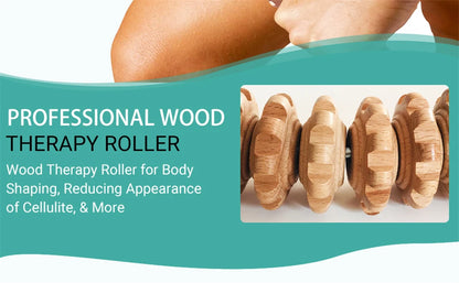 Natural Curved Wooden Massage Roller for Waist and Thigh, Multi-Functional Body Roller for Cellulite Reduction & Muscle Tension Beauty World Shop