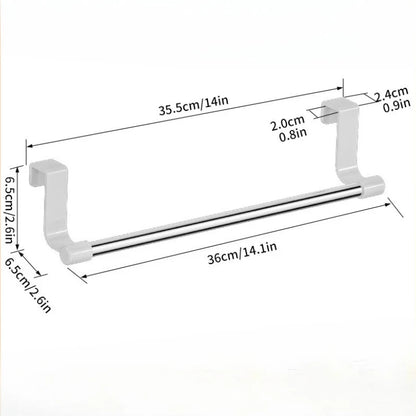 Wall Mounted Kitchen Cabinet Towel Rack - A Space Saving Cloth Rack Suitable for Homes and Bathrooms,No Drilling Required Beauty World Shop