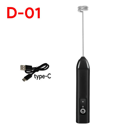 Wireless Milk Frother Electric Type-C Handheld Blender Stainless Steel Mini Coffee Maker Whisk Mixer For Coffee Cappuccino Cream Beauty World Shop