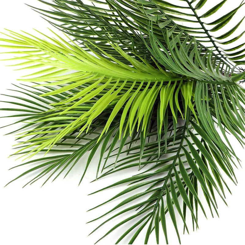20.47in 9Leaves Artificial Tropical Plants Fake Palm Plant Branch Green Leaves for Home Garden Office Jungle Carnival Decoration Beauty World Shop