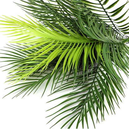 20.47in 9Leaves Artificial Tropical Plants Fake Palm Plant Branch Green Leaves for Home Garden Office Jungle Carnival Decoration Beauty World Shop