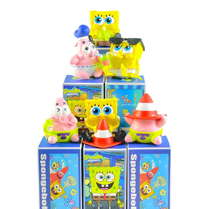Spongebob Patrick Star Squidward Tentacles Delicious Crab Burger Anime Figure Collection Model Doll Blind Box Toys Children Gift Beauty World Shop