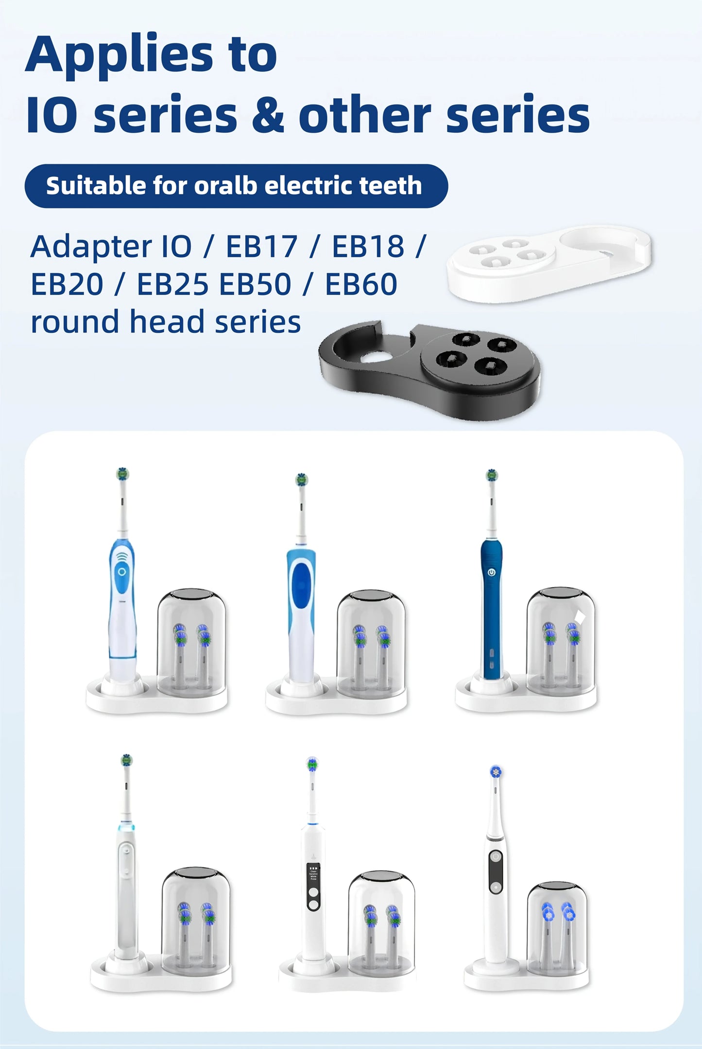 1pc-Electric Toothbrush Holder, for IO/EB Series, IO/EB Series Induction Charger, IO/EB Series Brush Head Placement Universal Beauty World Shop