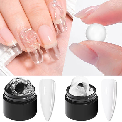 2/3pcs Clear Non-Stick Hand Extension Gel Nail Polish Set 3D Shaping/Sculpting/Carving UV/LED Gel Jelly Hard Gel Manicure DIY Beauty World Shop