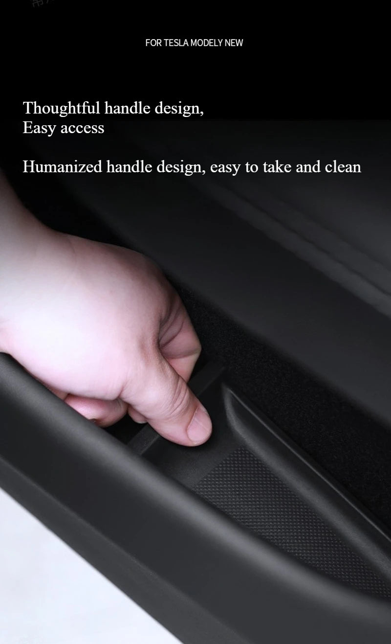 For Tesla Model Y Juniper 2025 Car Door Storage Pad 5PCS TPE Central Control Water Cup Holder Mat Organizer Tray Car Accessories Beauty World Shop