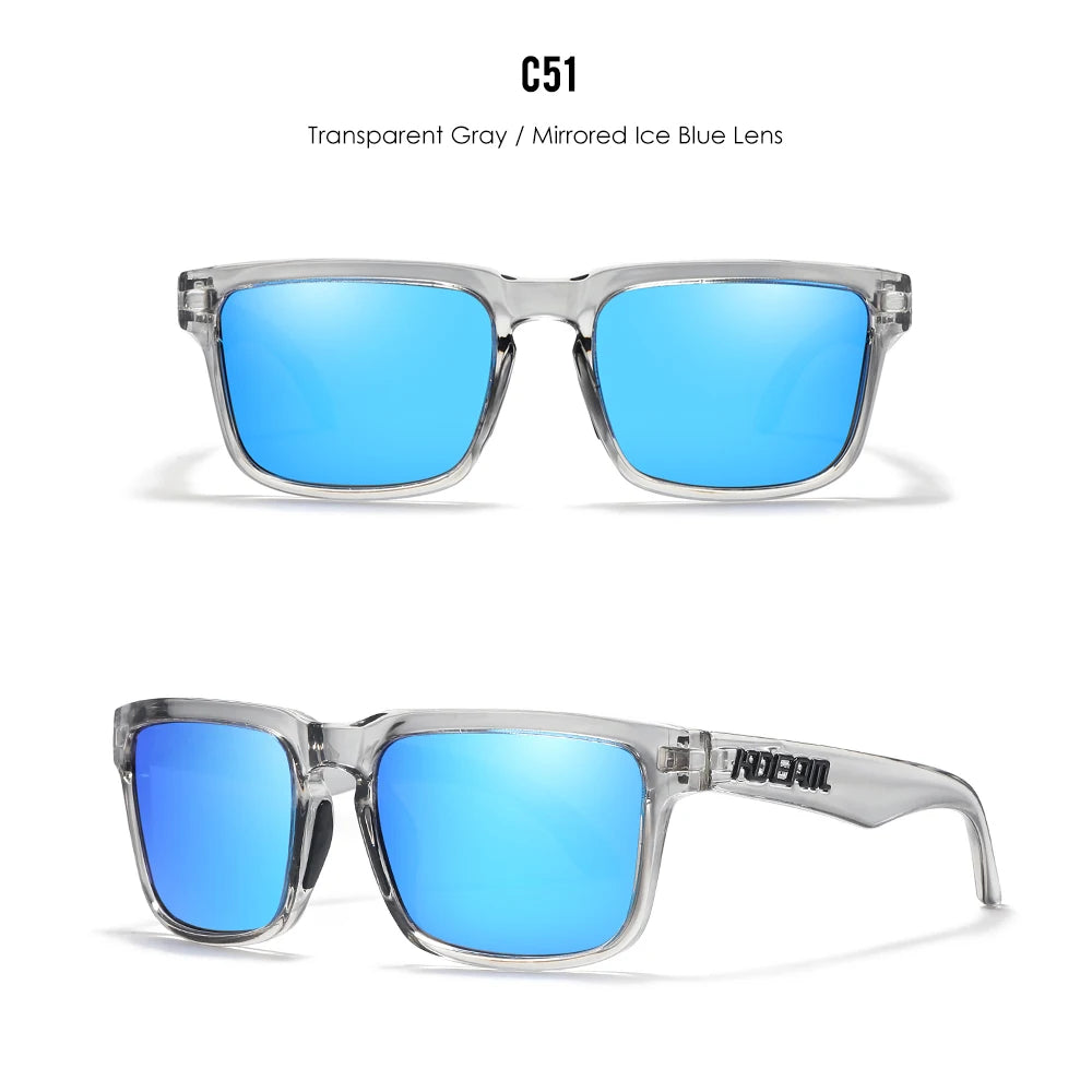 KDEAM Men's Polarized Sunglasses Square Casual Outdoors Sun Glasses Women Unisex Sunglass For Couple With Zipper Case Beauty World Shop