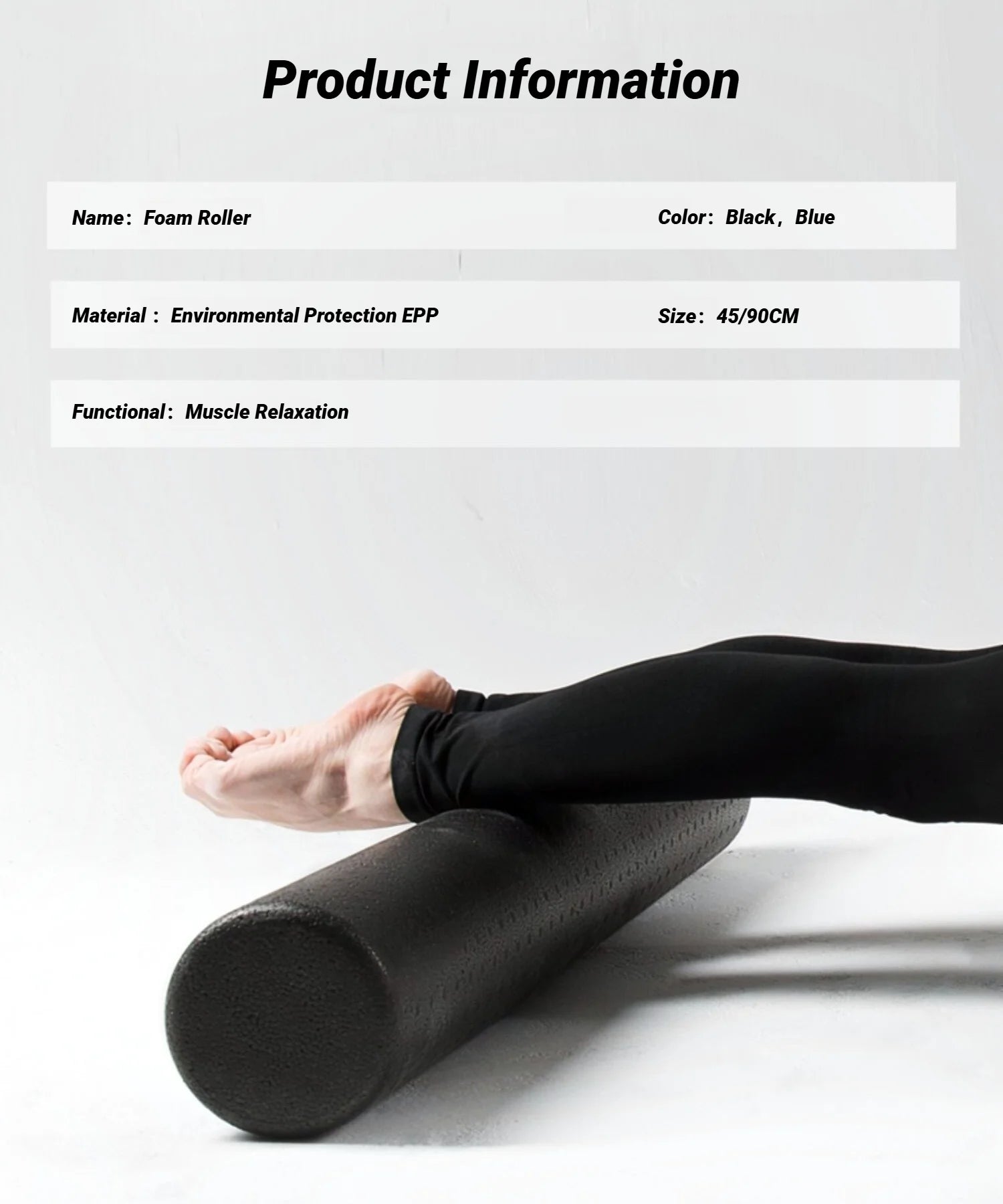 Epp Yoga Foam Massage Roller Fitness Portable Pilates Body Exercises Gym For Leg Arm Back Feet Pain Shaft Muscle Relaxation Beauty World Shop