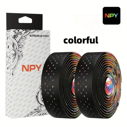 NPY2026 Road Bike Cycling Bar Colorful Tape Bicycle Handle Belt Cork EVA  Damping AntiVibration Tape Wrap With 2 Plug Fixed Gear Beauty World Shop