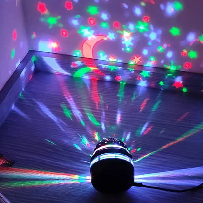 LED Starry Sky Night Lights USB Projector Lamp Magic Ball Moon Star Christmas Lights Home Room Atmosphere Decorations Beauty World Shop