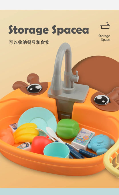 Dishwasher Toys, Kitchen Sink Electric Playing with Running Water  Automatic Water Cycle System Simulated kitchen accessories Beauty World Shop