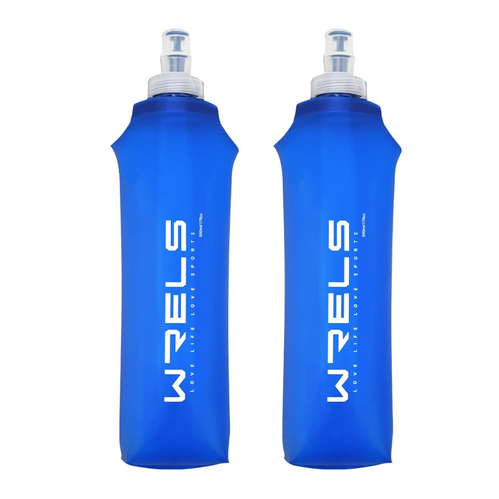 WRELS Folding Water Bottle TPU BPA-Free Collapsible Soft Flask Outdoor Sport Hiking Camping Running Portable Soft Water Bottle Beauty World Shop