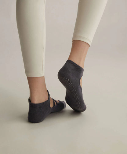 2 Pairs Cotton Breathable Sweat-absorbent Yoga Socks Silicone Anti-slip Floor Socks Women Pilates Ballet Fitness Sports Sock Set Beauty World Shop