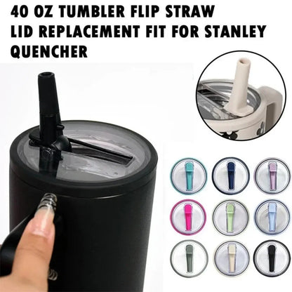 For Stanley Spill-proof Cup Cover 40oz Replaceable Environmental Protection Cup Cover Creative Spiral Straw Cover Cup Accessorie Beauty World Shop