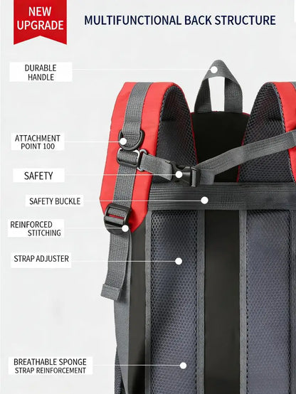 Homefish 40L Waterproof Hiking Backpack Large Capacity Breathable Rucksack Unisex Outdoor Camping Travel Climbing Sports Bag Beauty World Shop