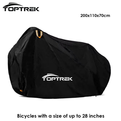 Toptrek Bike Cover Outdoor Storage Waterproof Anti-UV 210D Oxford High Quality Covers for Bicycles Rain Snow Dust Protective Beauty World Shop