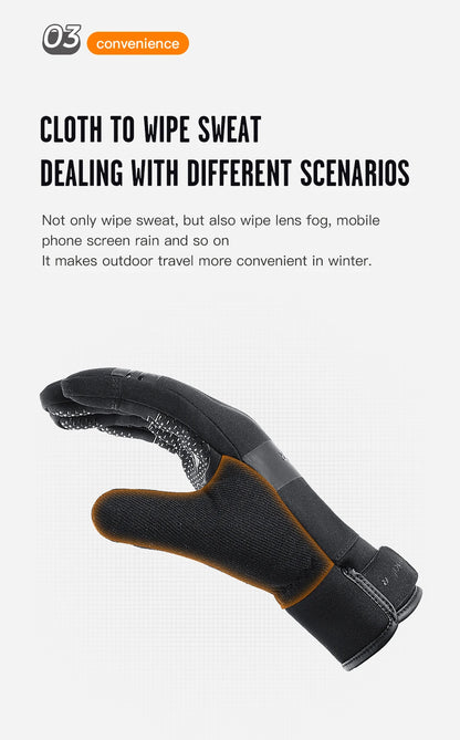 3M Ski Gloves Black Waterproof Winter Warm Cycling Outdoor Sports Running Riding Motorcycle Touch Screen Snowboard Gloves Men Beauty World Shop