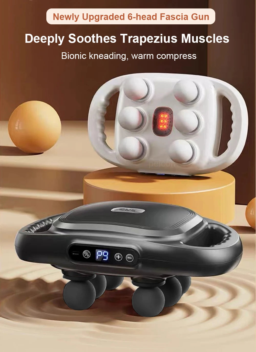 Fascia Massage Gun High Frequency Muscle Massager Gun Body Back Waist Shoulder Massage Machine 16 Heads Professional Fascia Gun Beauty World Shop