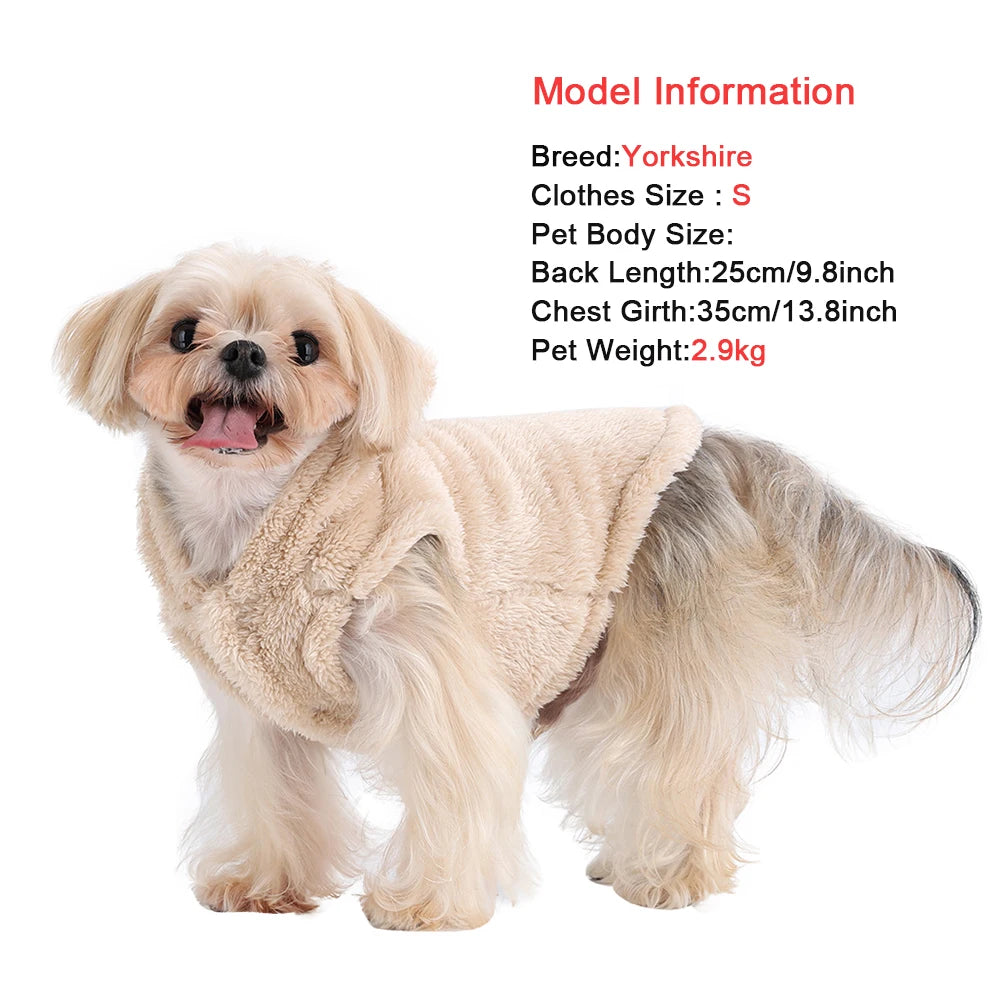 Winter Pet Puppy Hoodie Sweater For Small Medium Dogs Cats Warm Fleece Dog Clothes Coat Yorkshire Chihuahua Jacket Pug Costume Beauty World Shop