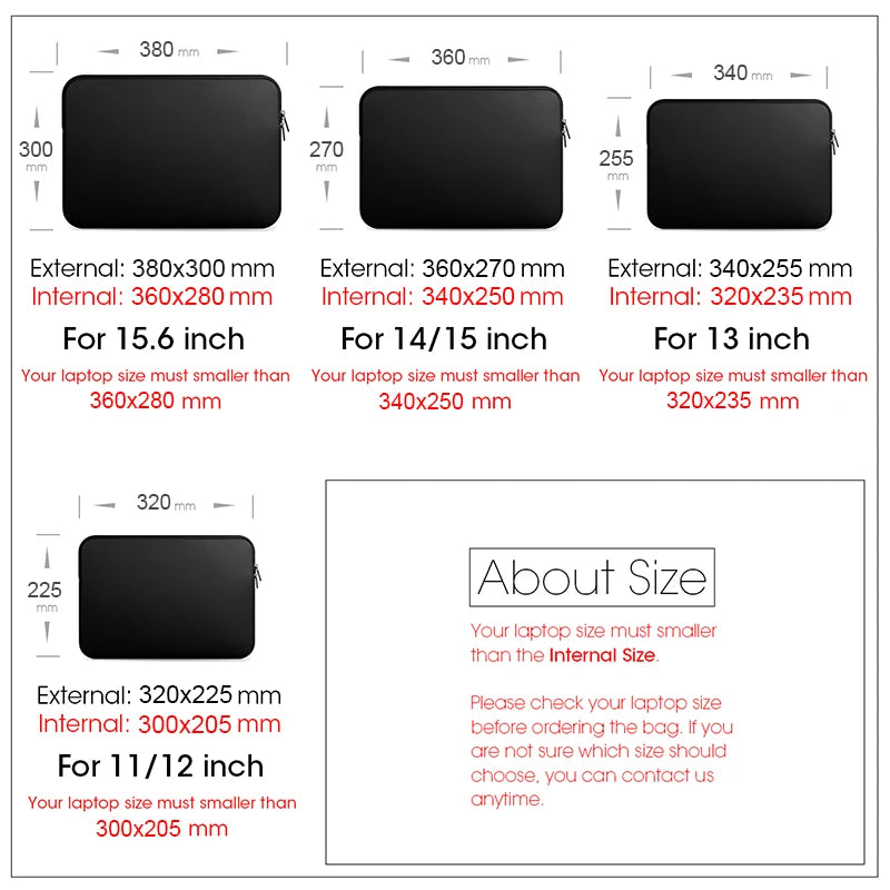 Laptop Sleeve Case PC Cover for Xiaomi Air HP Dell Laptop Bag Tablet Case For Macbook Air Pro Retina 11 12 13 14 15 15.6 inch Beauty World Shop