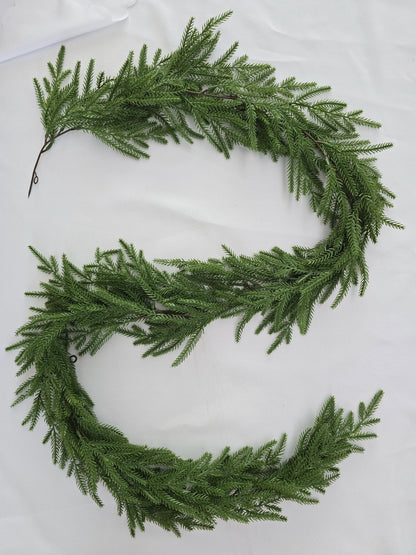 1.8/2M Artificial Christmas Wreath Norfolk Garland 2025 Christmas Decoration Artificial Plant Home Decor Room Decor Thanksgiving