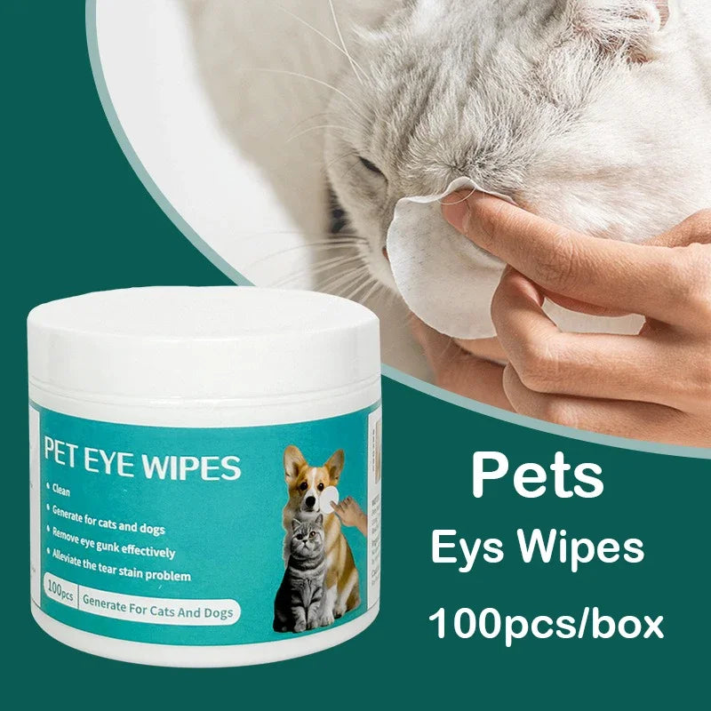 Pet Cleaning Products Eye Wipes To Remove Tear Marks Cleaning Wet Tissues Cat Wiping Eyes Removing Tear Marks and Cleaning Pet Beauty World Shop