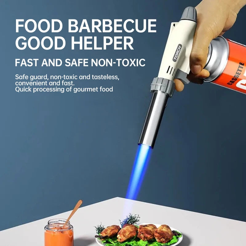 Portable Flame Gun, Cooking Spontaneous Combustion Butane Gas Torch, Lighter, Welding Burner, Gas Torch Barbecue Camping Cooking Beauty World Shop