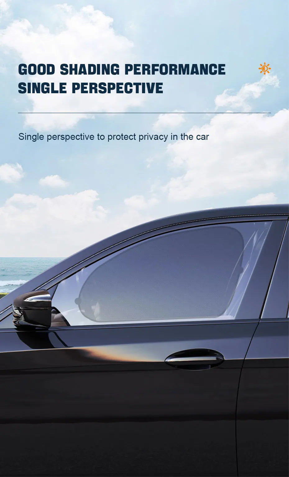 SEAMETAL Car Sun Shade Side Window Curtain Front Rear Window Sunshade Summer UV Blocking Suction Cup Car Sun Protection Curtains Beauty World Shop