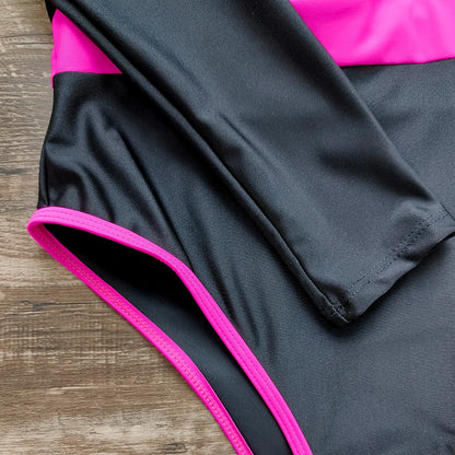 2026 Surfing Sport Swimsuit Long Sleeves Women One Piece Swimsuit  Swimwear Solid Monokini Bathing Suit Tropical Bodysuit Female Beauty World Shop
