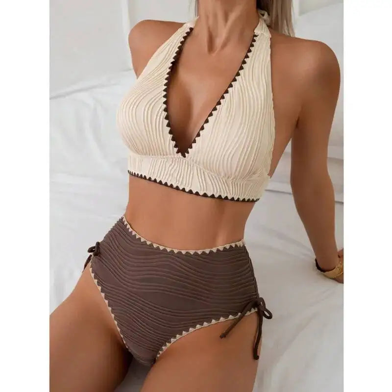 Sexy High Waist Bikinis Women's Swimwear Female Swimsuit For Swim Wear Bathing Suits Brazilian Bikini Set Beachwear Pool Bather Beauty World Shop