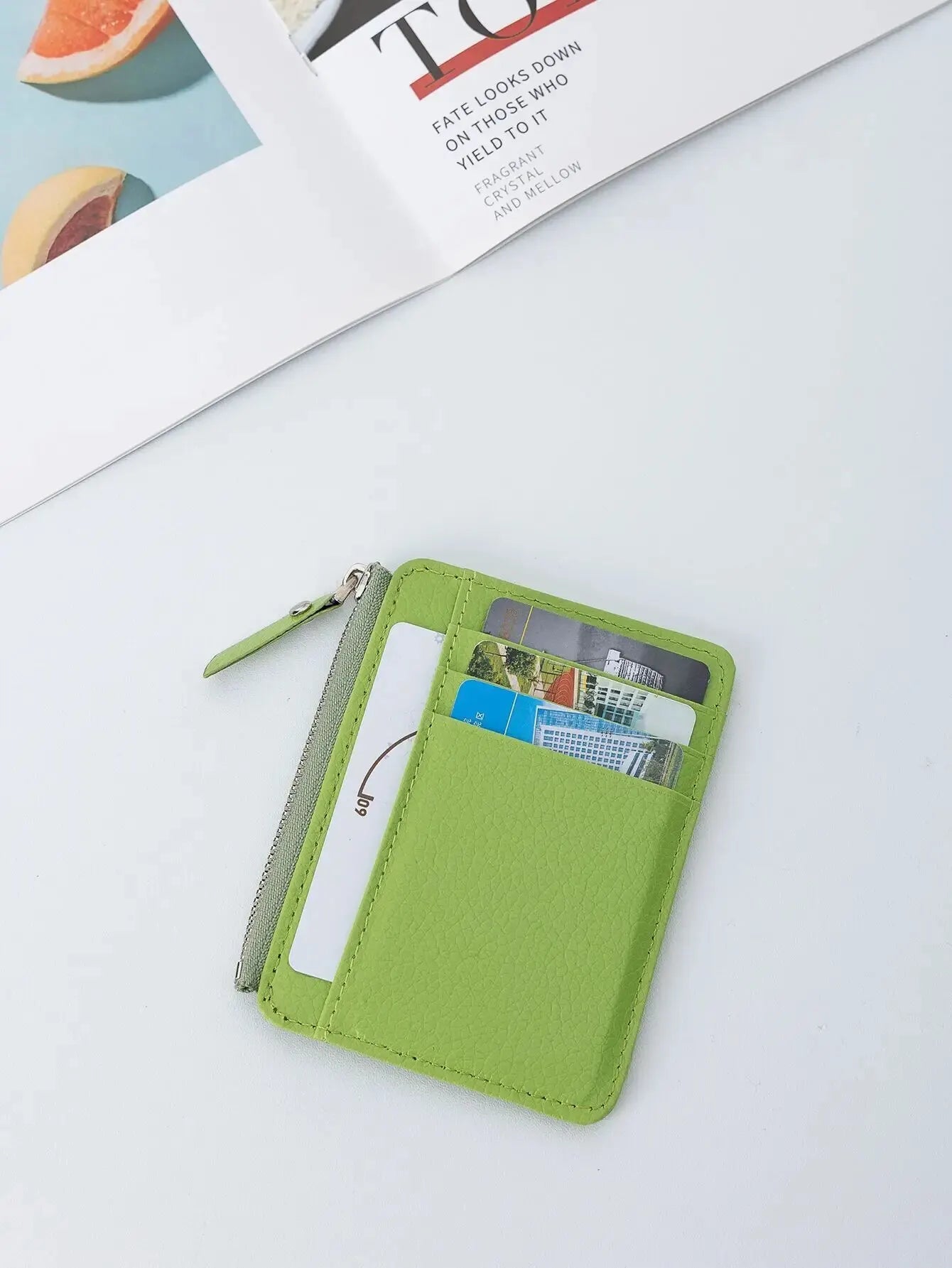 Mini Credit Card Wallet Id Card Holder Men's Small Wallet Thin Sleeve Zipper Short Coin Wallet Beauty World Shop