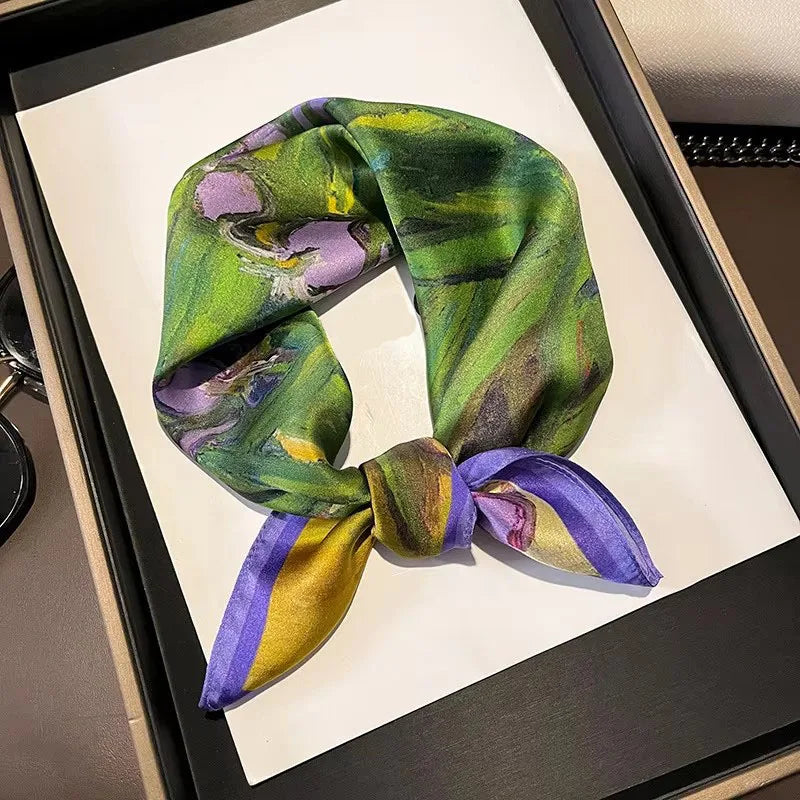 Scarf 100% Silk Bandana Women Square Scarves Wrap Kerchief Spring Fashion Luxury High Quality Headband Hijab Shawls 2026 Beauty World Shop