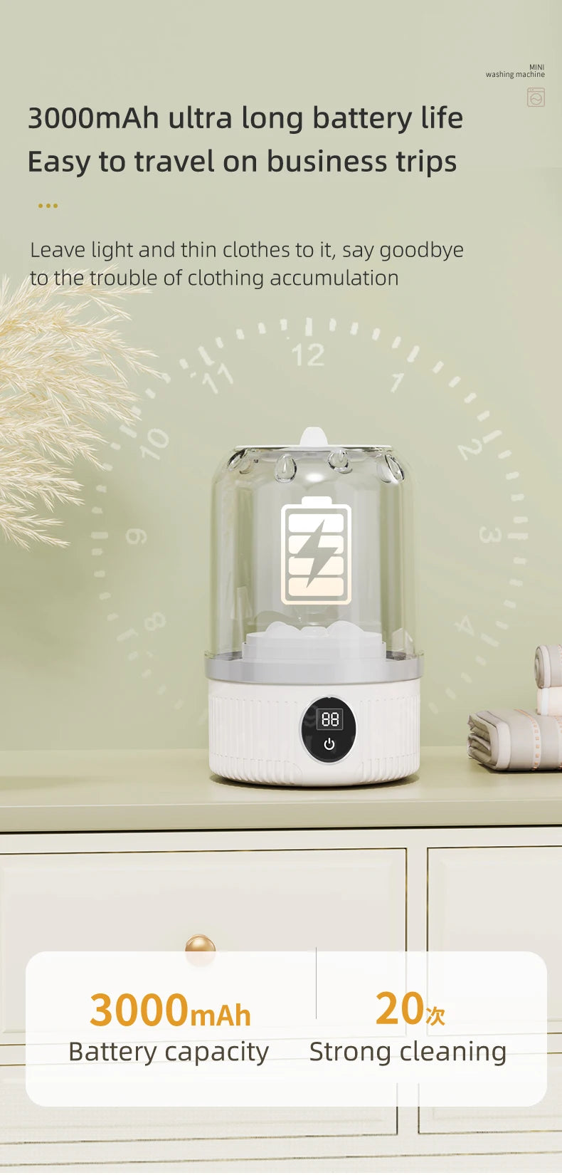 Mini Household Electric Washing Cup Underwear Socks Small Wireless Charging Washing Machine Pet clothes washing machine Beauty World Shop
