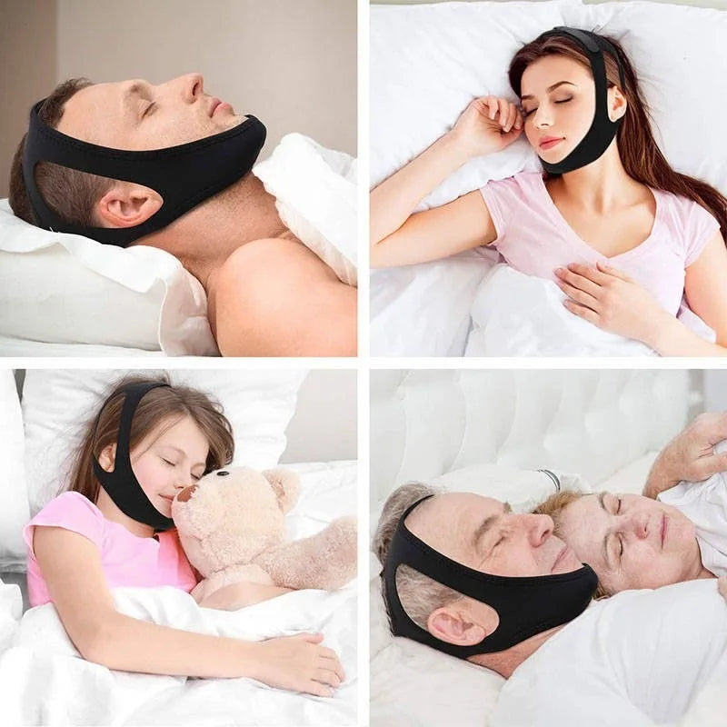 New Neoprene Anti Snore Stop Snoring Chin Strap Belt Anti Apnea Jaw Solution Sleep Support Apnea Belt Adjustable Sleep Care Tool Beauty World Shop