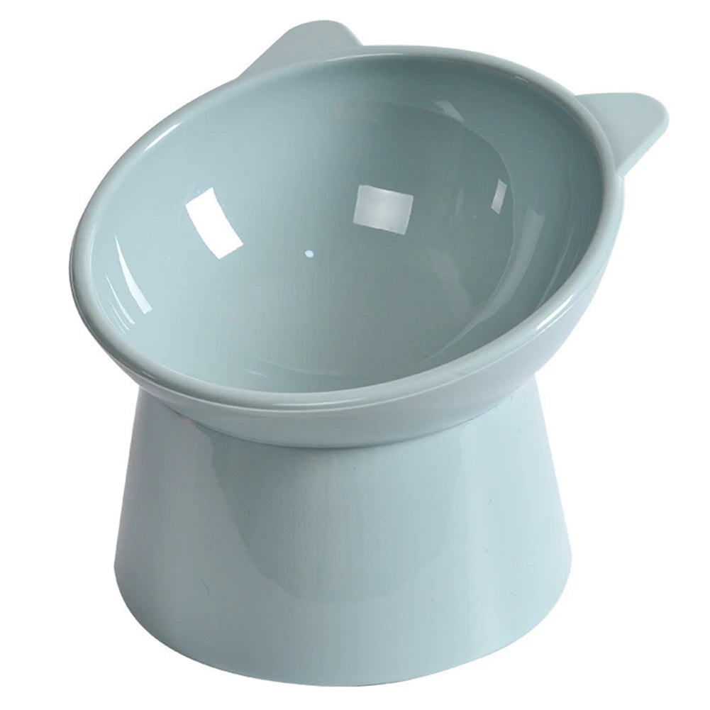 Tilted Cat Food Bowl Elevated Cat Bowl Ergonomic Cat Food Dish Anti Vomiting Plastic Feeding Bowl Non Slip for Flat- Faced Cats Beauty World Shop