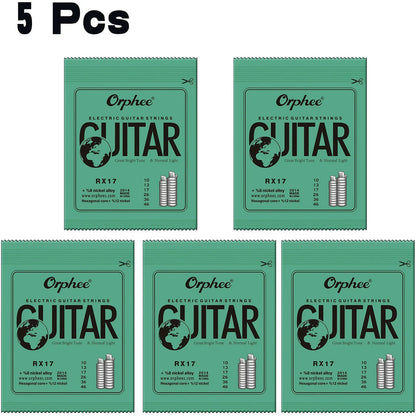 Orphee 1/5/10 Pcs Electric Guitar Strings Set RX Series Hexagonal Carbon Steel 6 String for Electric Guitar Accessories&Parts Beauty World Shop