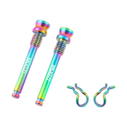 MUQZI 2pcs Titanium Bolts Bicycle Disc Brakes Caliper Lightweight Mounting Screws Road MTB Disc Brake Pad Bolts with Fixing Clip Beauty World Shop