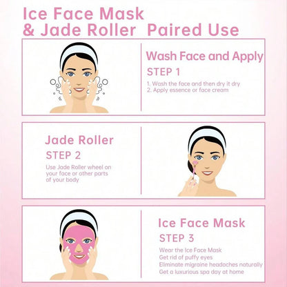 Facial and Eye Mask Ice Pack - Reduces facial puffiness, dark circles. Gel bead-shaped hot and cold packs for facial care before Beauty World Shop