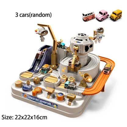 Racing Rail Car Model Educational Toys Children Track Adventure Game Brain Mechanical Interactive Train Animals Space Rocket Toy Beauty Fashion