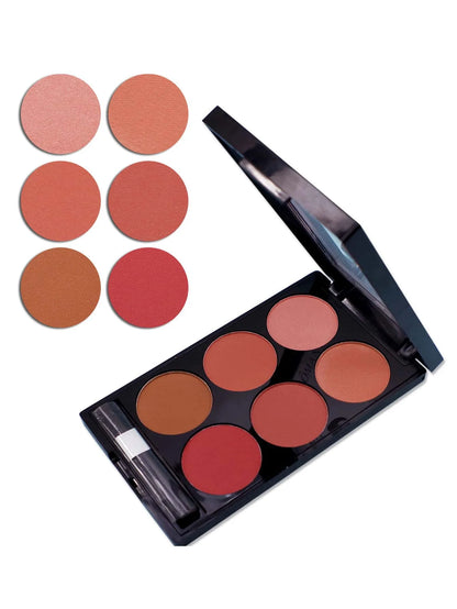 6-Color Blush and Contouring All-in-One Palette, Pearlescent Matte Powder Makeup Palette Beauty World Shop