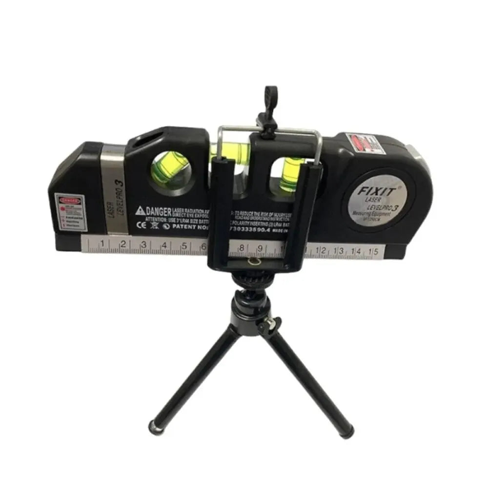 Laser Level Line Tool Multipurpose Laser Level Kit Standard Cross Line Lase 8 Feet Measure Tape Ruler With Metal Tripod Stand Beauty World Shop